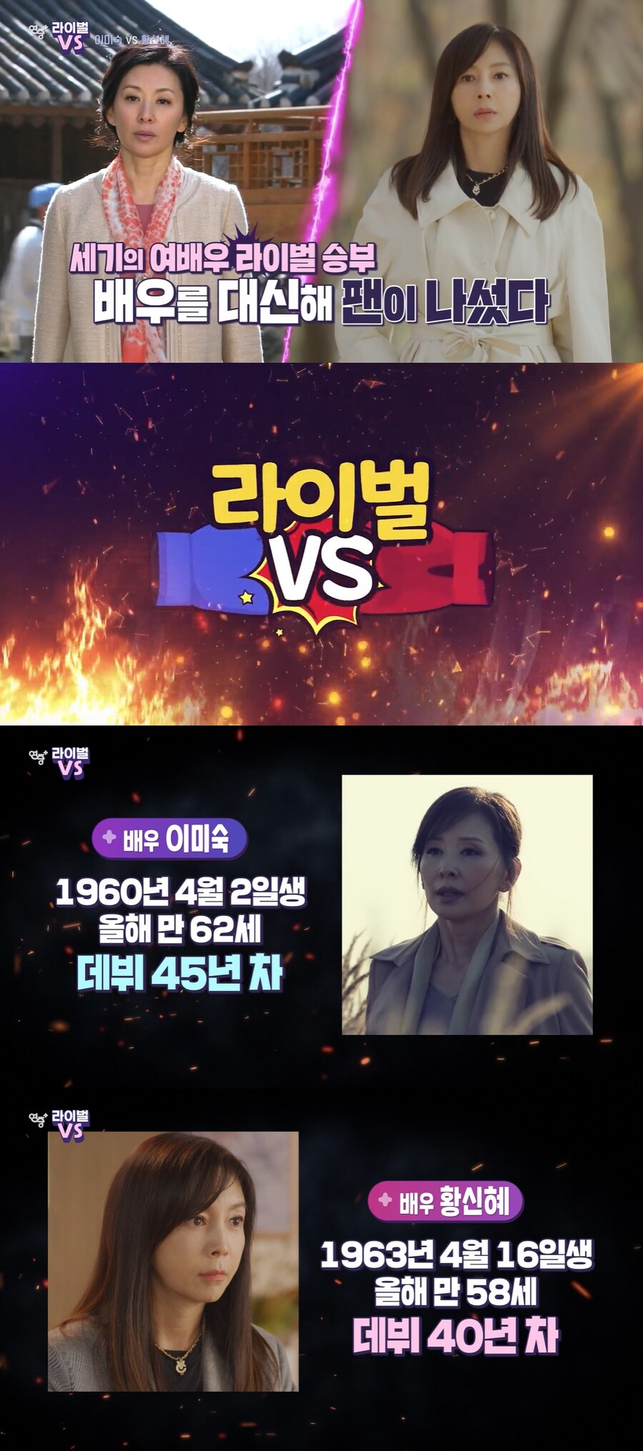 ▲ KBS2 '연중 플러스' 배우 이미숙, 황신혜. 출처| KBS