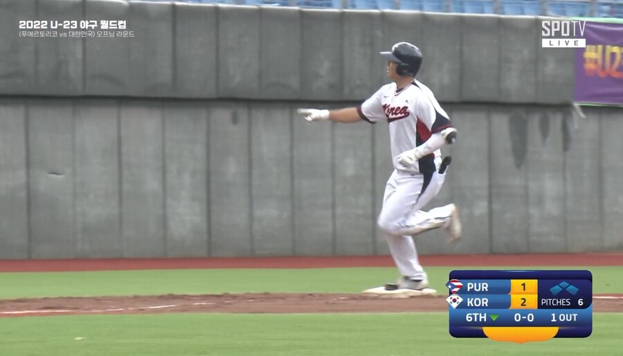 ▲ U-23 야구 대표팀 조세진. ⓒSPOTV NOW 캡처
