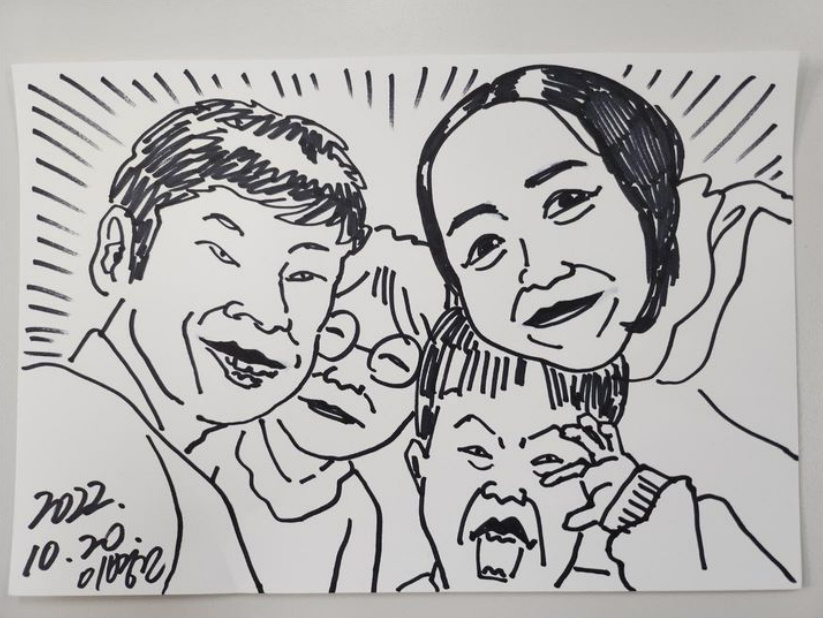 "박지성 덕에 출세, 꿈만 같아" ♥김민지 감격한 이말년표 가족초상화