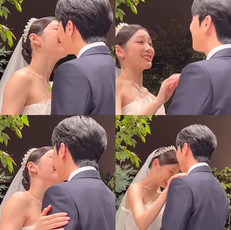 "콧바람!" 김연아♥고우림, 박력 뽀뽀하다 멈칫…20만원대 결혼식 답례품도 화제