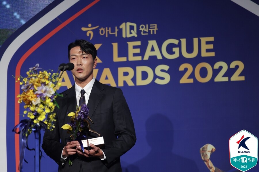 ▲ 김영권은 2022 K리그1 베스트11 중앙 수비수에 선정 됐다. ⓒ한국프로축구연맹