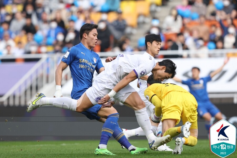 ▲ 결승골을 터트린 오현규. ⓒ한국프로축구연맹