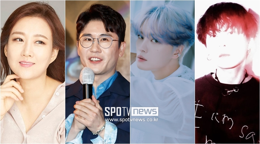 ▲  사진 왼쪽부터 장윤정, 영탁, 김재중, 용준형. ⓒ곽혜미 기자, 각 소속사, SNS