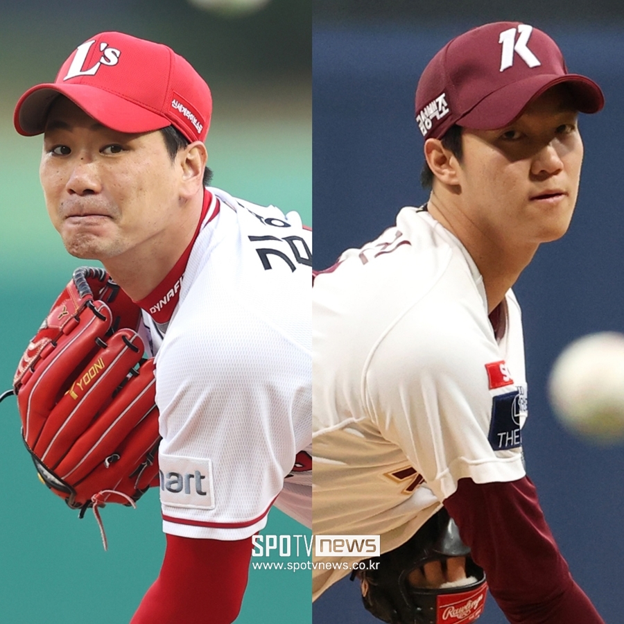 ▲ 김광현(왼쪽)과 안우진이 한국시리즈 1차전에서 맞대결을 펼친다.  ⓒ곽혜미 기자