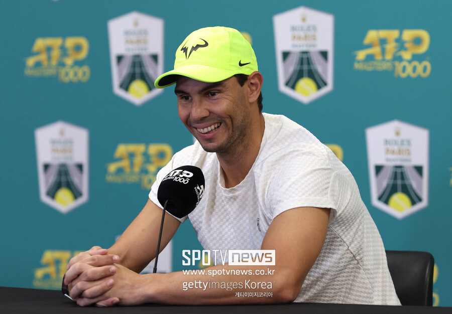 ▲ 2022 ATP 투어 파리 마스터스를 앞두고 기자회견에 참여한 라파엘 나달
