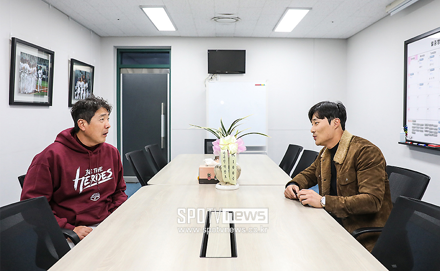 ▲ 김하성 홍원기 감독 ⓒ키움 제공