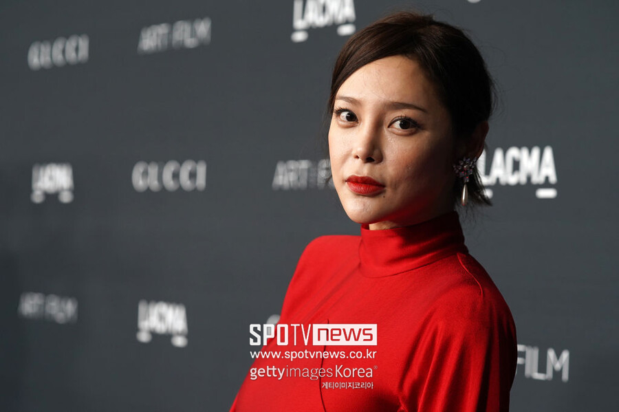 '음주운전' 자숙 마친 박시연, LA 행사장서 포착…강렬한 '레드'