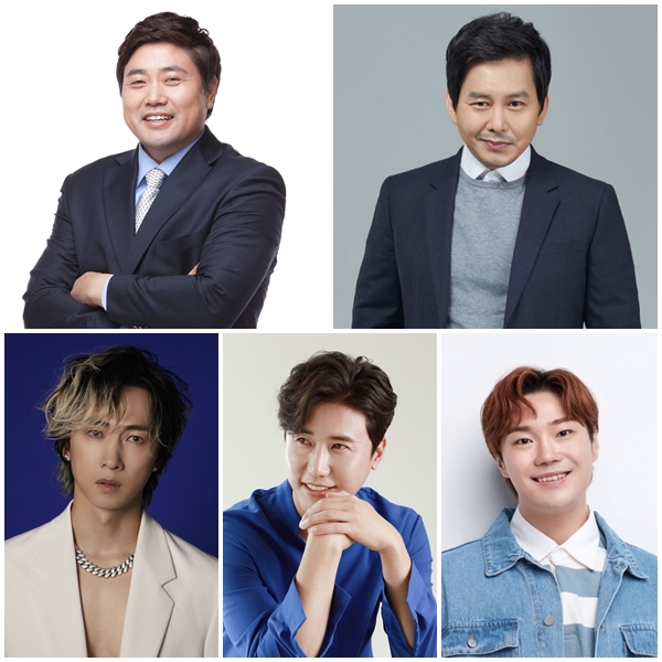 ▲ 양준혁, 윤기원, 유재환, 신성, 장우혁(왼쪽 위부터 시계방향). 제공ㅣENA ‘효자촌’