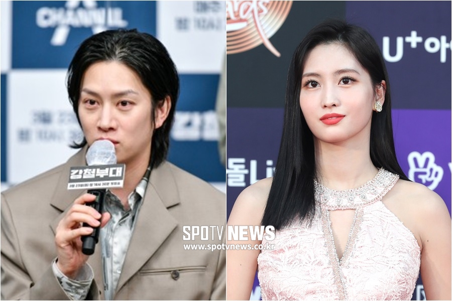 ▲ 김희철(왼쪽), 모모.  ⓒ곽혜미 기자, 채널A 제공