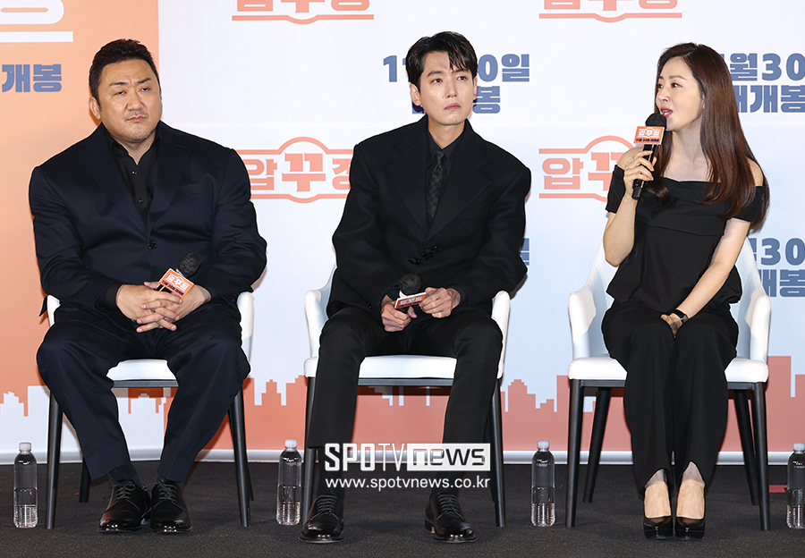 ▲ 마동석 정경호 오나라 ⓒ곽혜미 기자