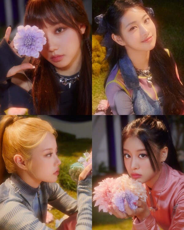 ▲ 피프티 피프티 첫 EP '더 피프티'의 유토피아 콘셉트 포토. 왼쪽 위부터 시계방향으로 새나 아란 시오 키나. 제공|어트랙트