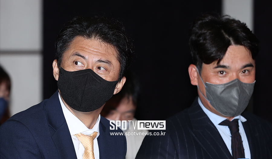 ▲ 한화 손혁 단장 KIA 장정석 단장 ⓒ곽혜미 기자