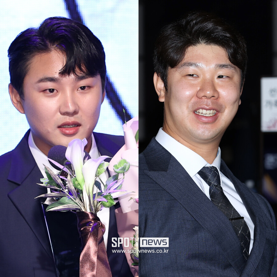 ▲두산 베어스 정철원(왼쪽), 한화 이글스 김인환.  ⓒ곽혜미 기자