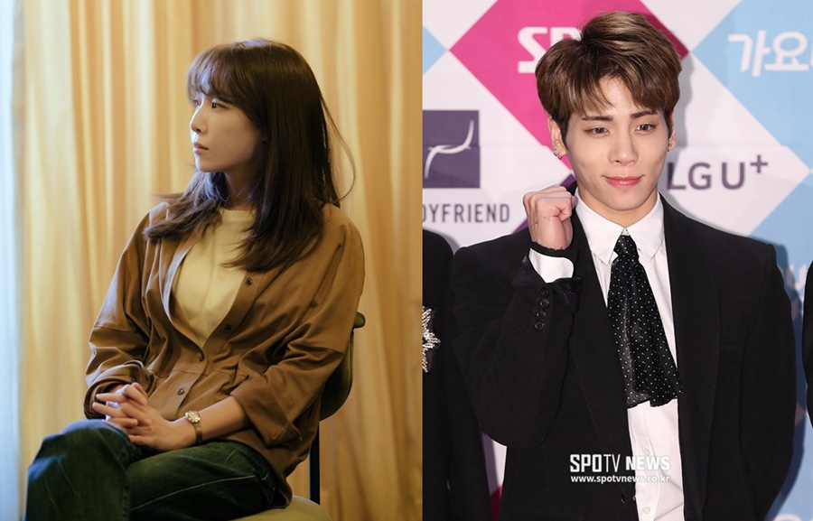 ▲ 작사가 김이나(왼쪽), 故 샤이니 종현. 출처ㅣ김이나 인스타그램,  ⓒ곽혜미 기자