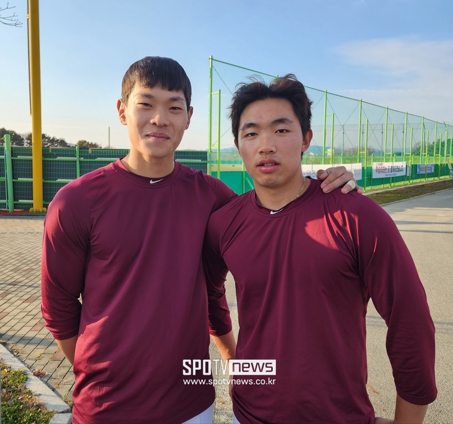 ▲ 키움 히어로즈의 '투(TWO)승원' 이승원(왼쪽)과 우승원. ⓒ원주, 박정현 기자