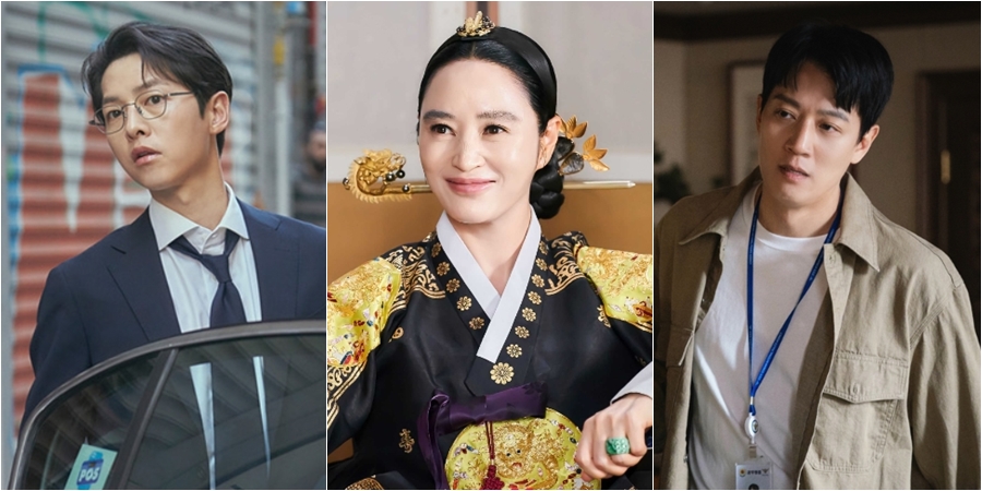 ▲ JTBC '재벌집 막내아들'의 송중기, tvN '슈룹'의 김혜수, SBS '소방서 옆 경찰서'의 김래원. 출처|각 홈페이지