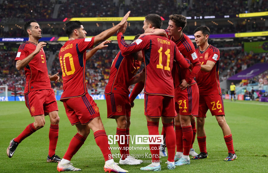 ▲ 스페인이 코스타리카를 7-0으로 꺾었다.