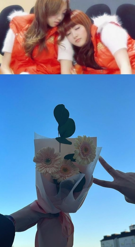 강지영‧허영지, '15주년' 카라로 故구하라 찾았다…3주기에 바친 꽃