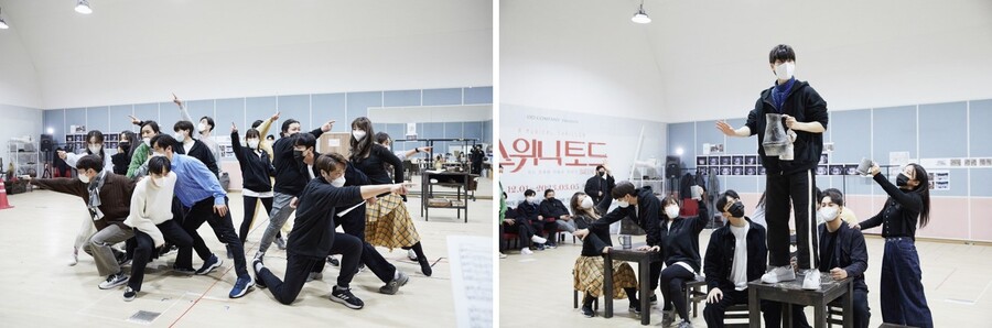 ▲ '스위니토드' 연습 현장. 제공| 오디컴퍼니