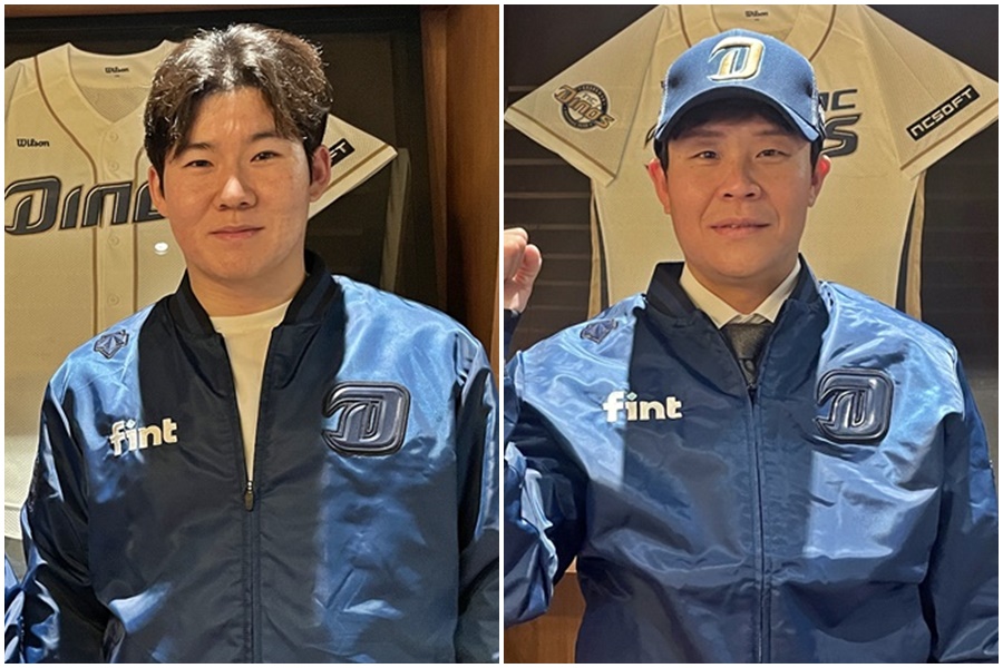 ▲ NC 다이노스 박민우(왼쪽)와 박세혁 ⓒ NC 다이노스