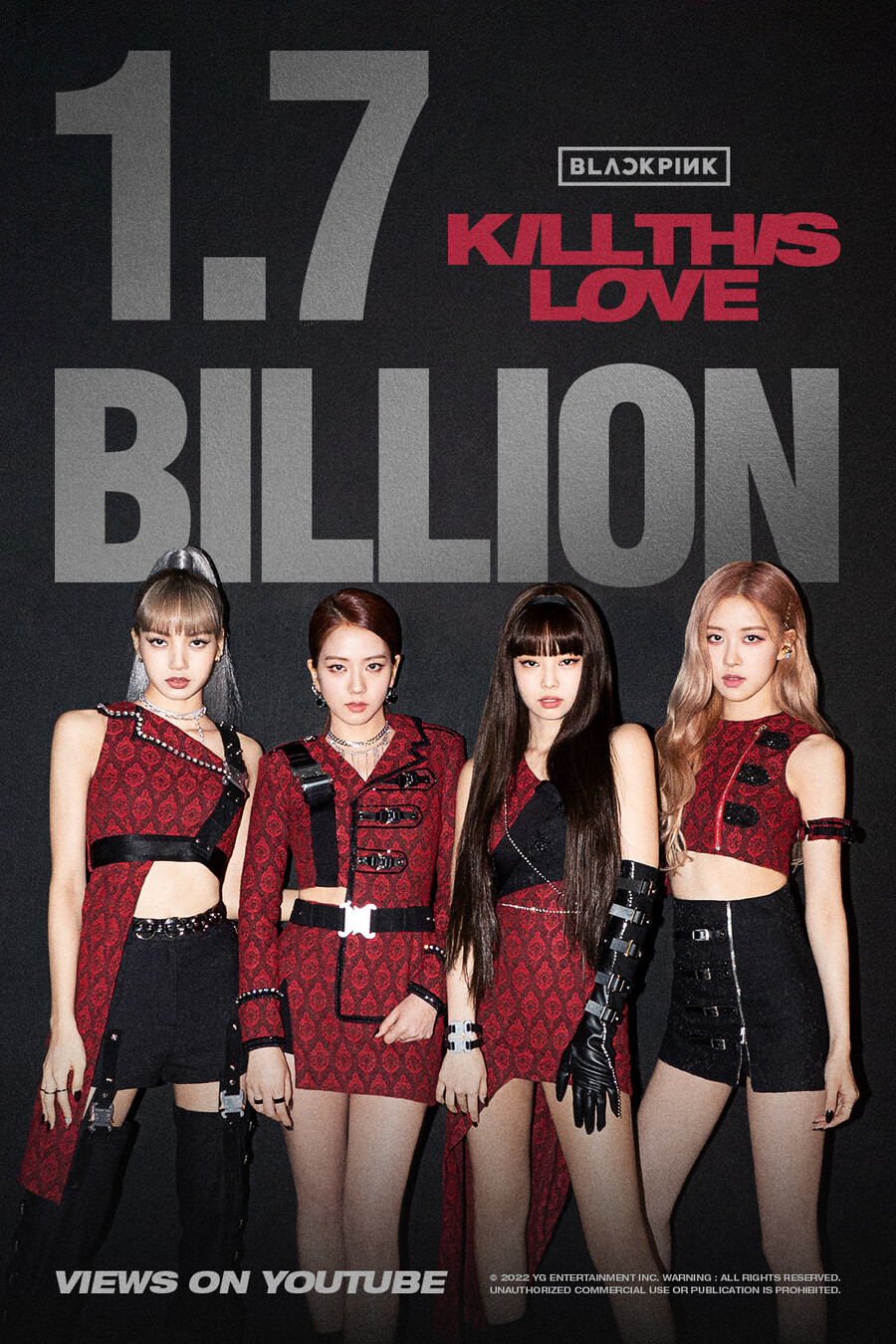 ▲ 블랙핑크 '킬 디스 러브' 뮤비 17억뷰 돌파. 제공ㅣYG엔터테인먼트