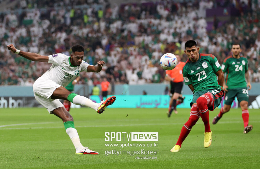 ▲ 멕시코와 사우디아라비아가 0-0 균형을 맞춘 채 전반전을 마쳤다.