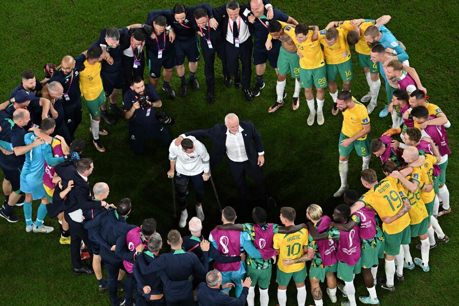 ▲ 호주도 덴마크에 1-0으로 이기며 프랑스에 이어 D조 2위로 16강에 올랐다. ⓒ연합뉴스/AFP