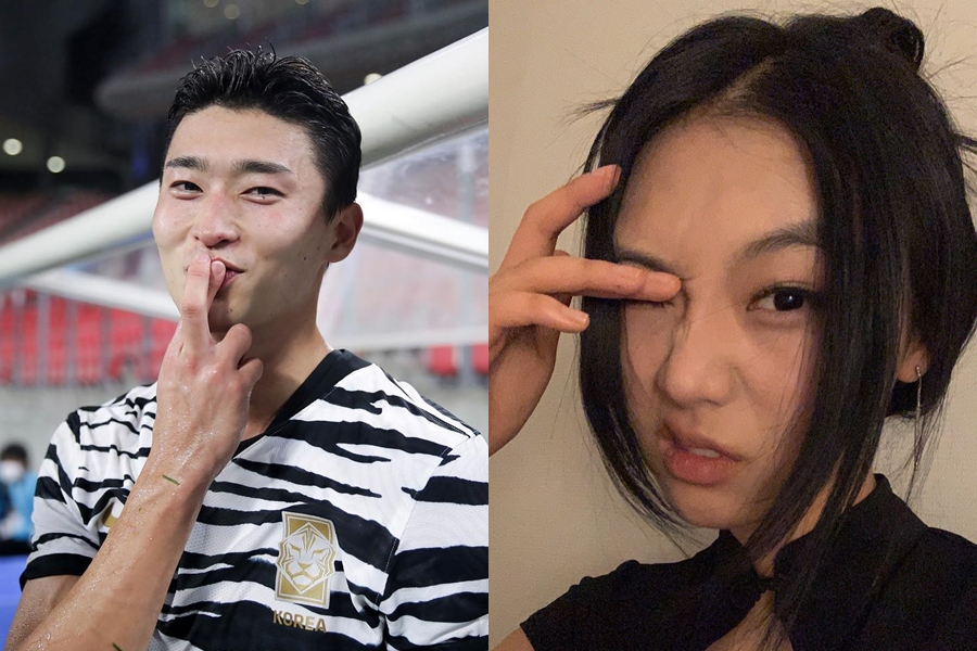 ▲ 조규성(왼쪽), 지민주. 출처ㅣ조규성 지민주 인스타그램