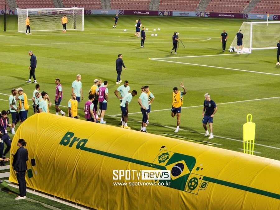 ▲ 브라질 축구대표팀이 한국전 대비 훈련에 나섰다.