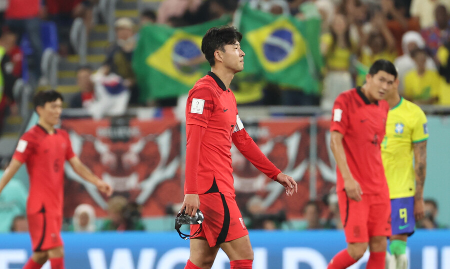 ▲ 축구대표팀이 브라질에 1-4로 졌다. 전반에 4골을 내준 것이 너무 아쉬웠다. ⓒ연합뉴스