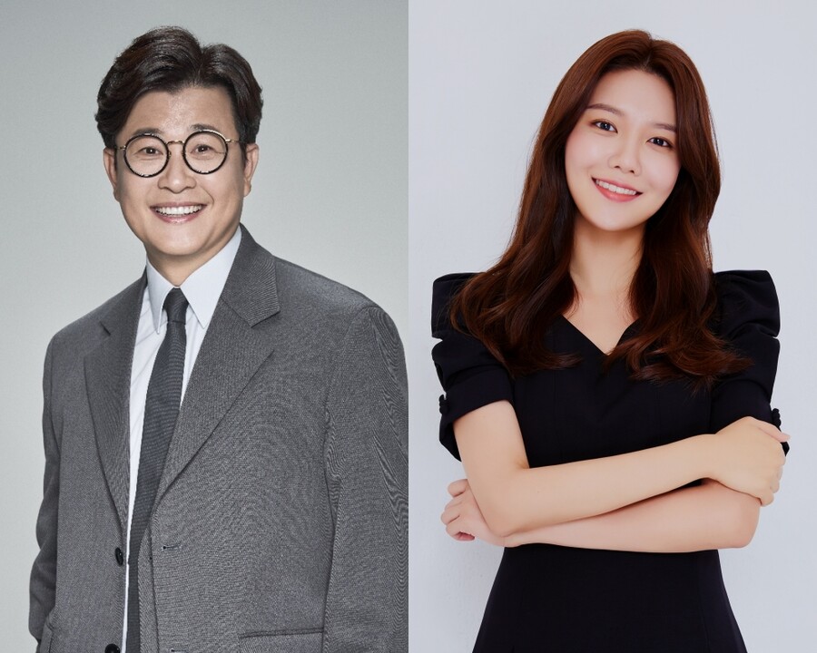 ▲ 김성주(왼쪽), 최수영. 제공|장군 엔터테인먼트, 사람 엔터테인먼트