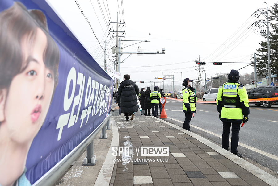 ▲ 방탄소년단 진 입대 ⓒ곽혜미 기자