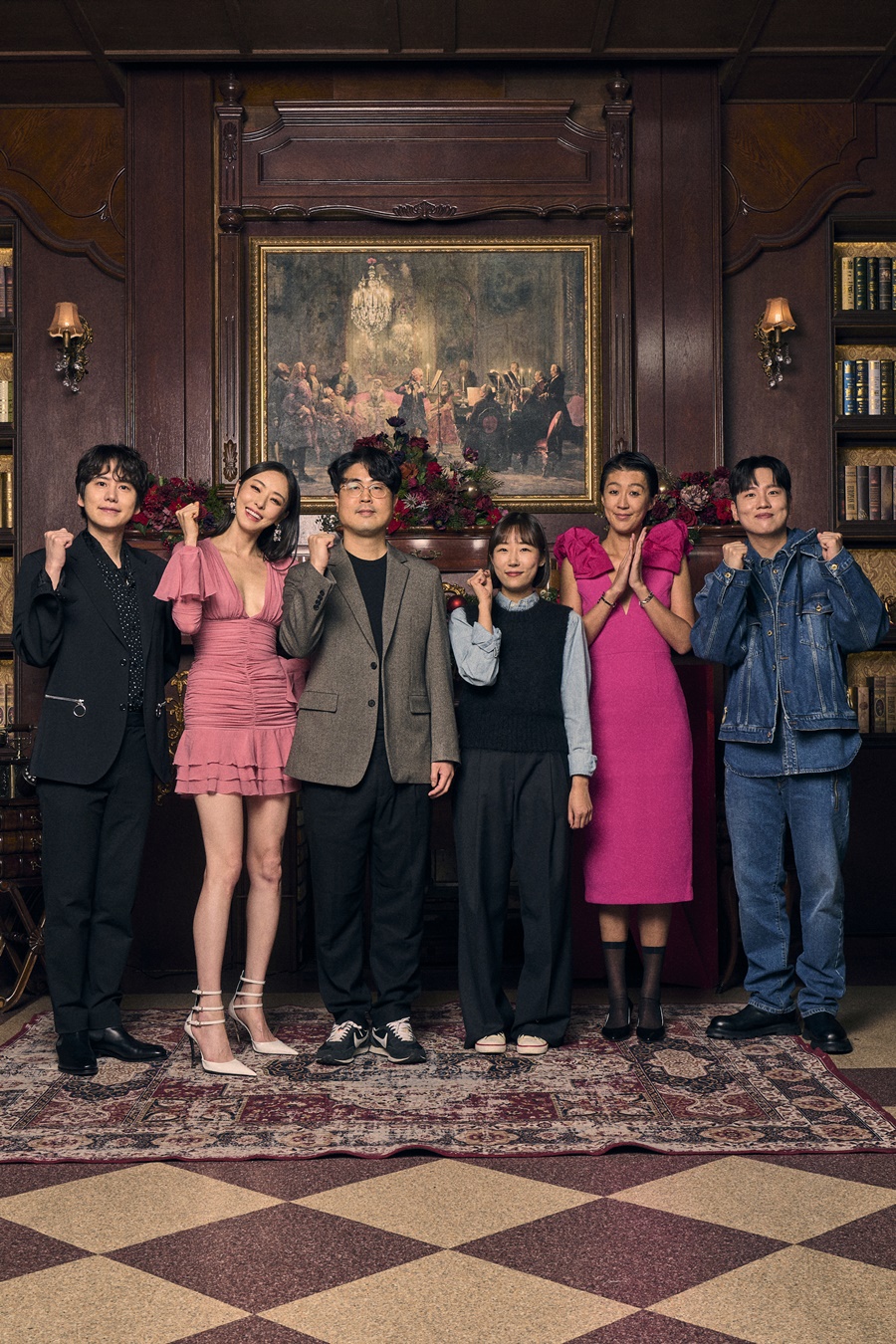 ▲ 규현, 이다희, 김재원 PD, 김나현 PD, 홍진경, 한해(왼쪽부터). 제공ㅣ넷플릭스