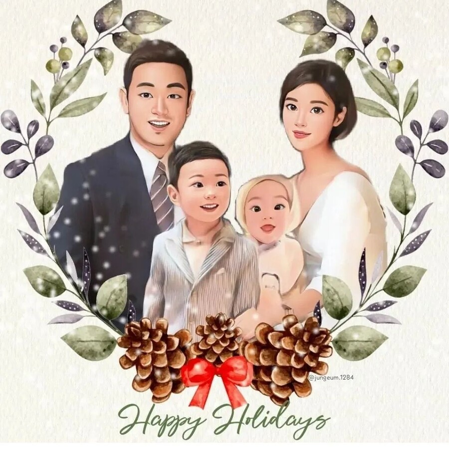 '이영돈♥' 황정음, 네 식구 최초 공개…귀요미 두 아들 '시선강탈'