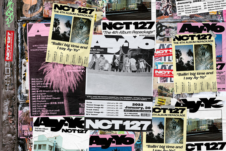 ▲ NCT 127 정규 4집 리패키지 '에이요' 스케줄 포스터. 제공ㅣSM엔터테인먼트