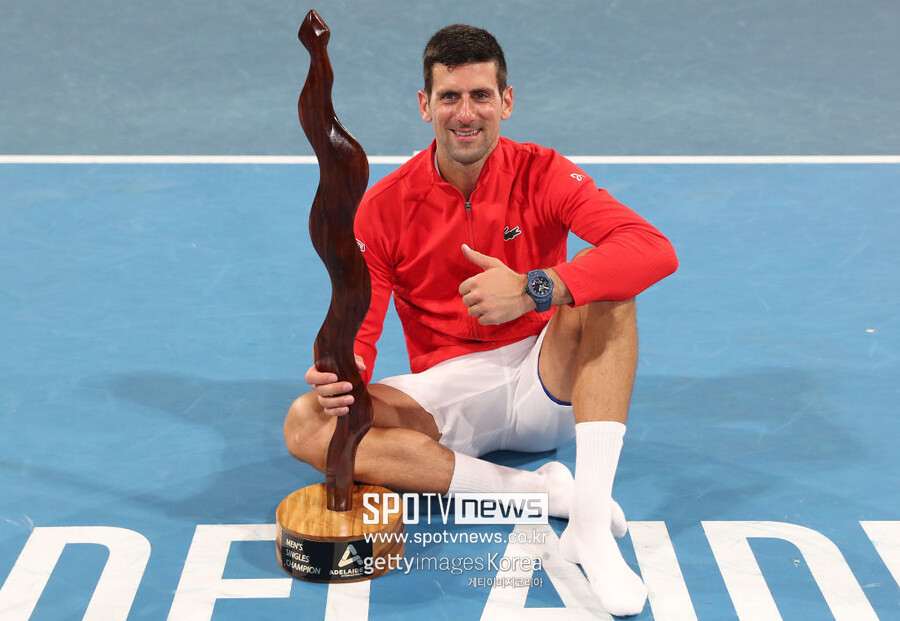 ▲ 2023 ATP 투어 애들레이드 인터내셔널에서 우승한 노박 조코비치
