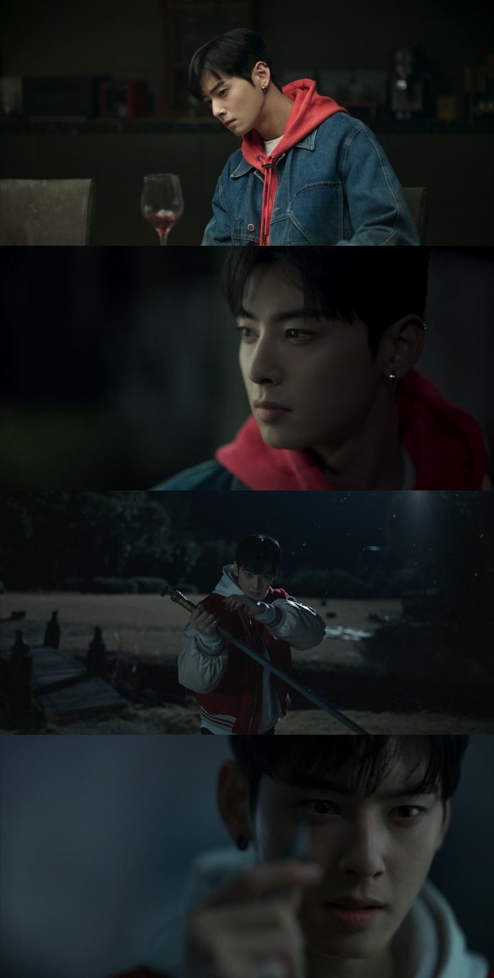 차은우, 김남길 도발하는 구마사제…액션→능청까지 다 되네('아일랜드')