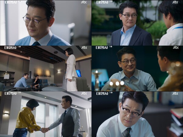 ▲ 7일 첫방송된 드라마 '대행사'에서 빌런으로 등장하는 조성하. 방송화면 캡처