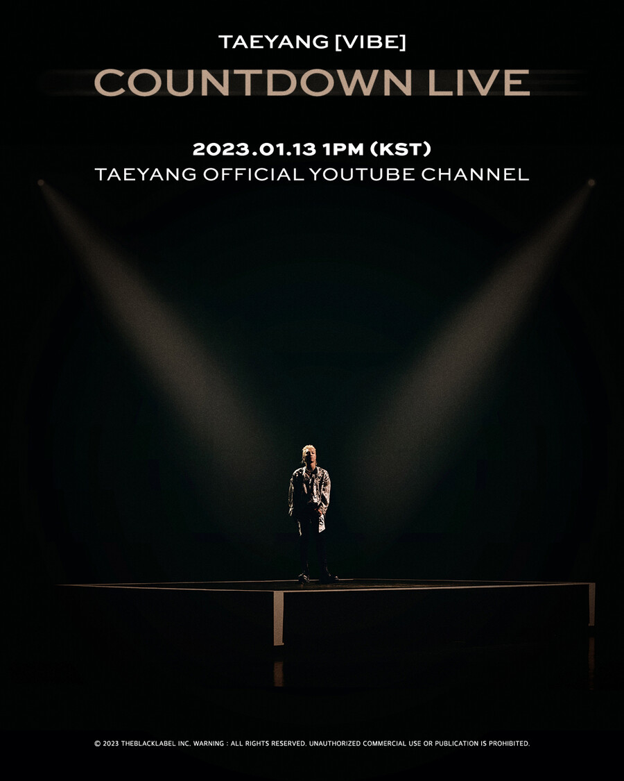 ▲ 태양 디지털 싱글 '바이브' 카운트다운 라이브 진행. 제공ㅣ더블랙레이블