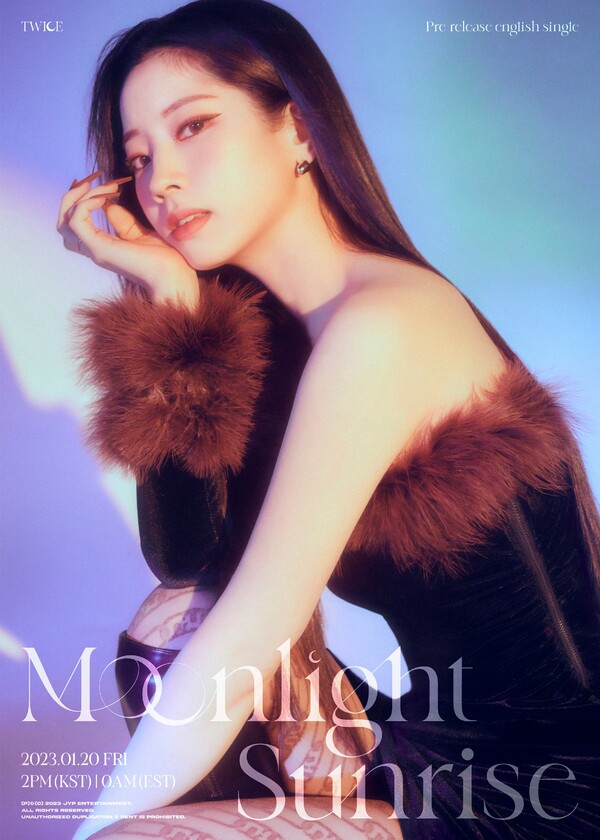 ▲ 트와이스 새 영어 싱글 '문라이트 선라이즈' 다현 콘셉트 사진. 제공|JYP엔터테인먼트