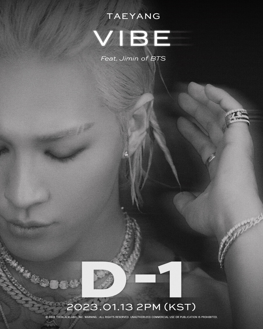 ▲ 태양 컴백 D-1 포스터. 제공ㅣ더블랙레이블