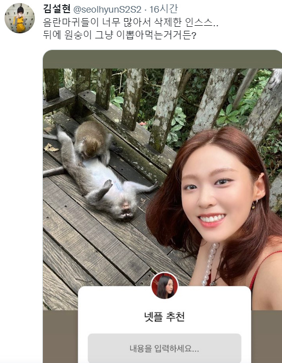 ▲ 출처| 설현 트위터