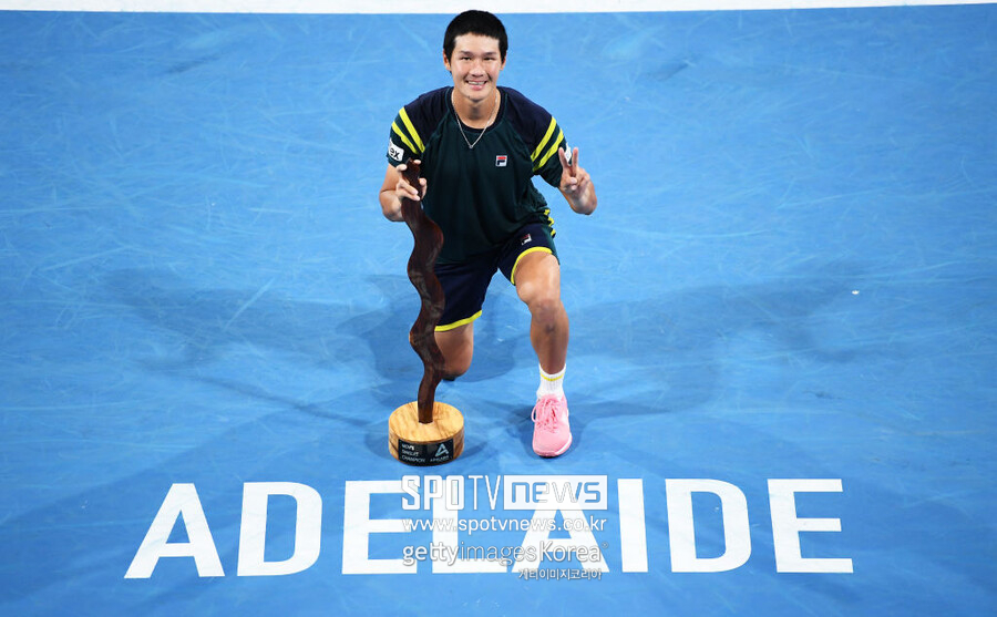 ▲ 2023 ATP 투어 애들레이드 인터내셔널 2차 대회에서 우승한 권순우