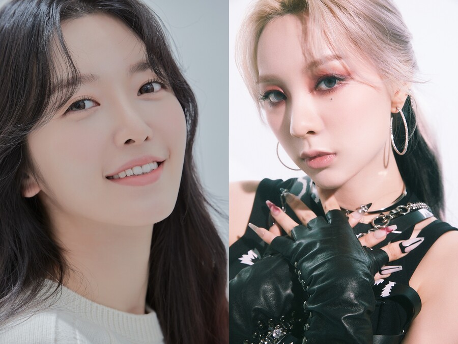 ▲ AOA 찬미(왼쪽), 밴디트 출신 이연. 제공|카카오엔터테인먼트