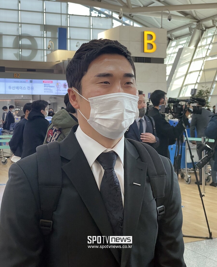 ▲두산 베어스 허경민. ⓒ인천공항, 최민우 기자
