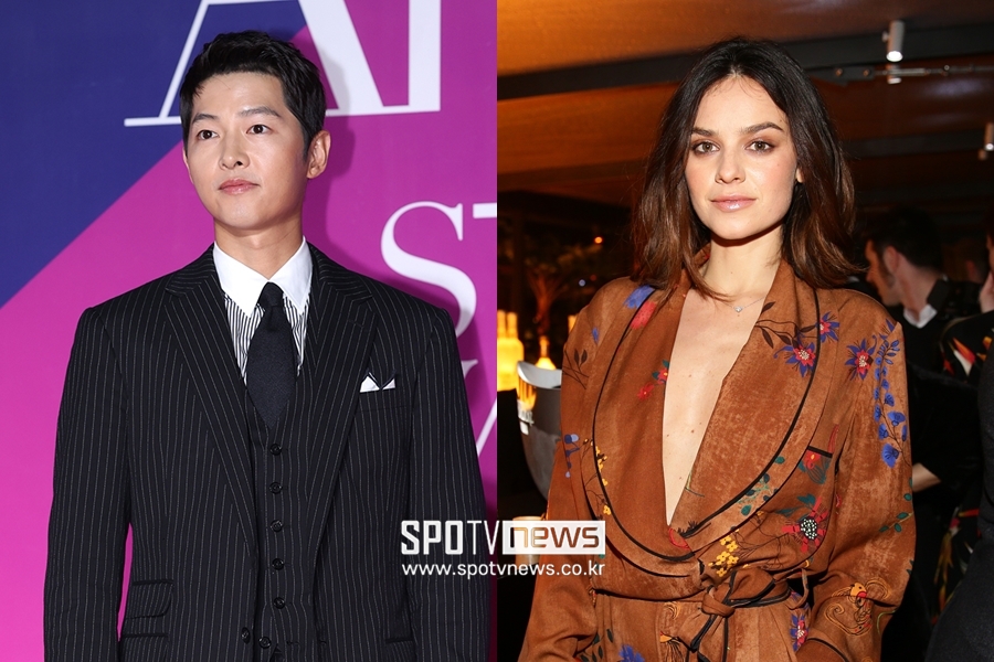 ▲ 송중기(왼쪽), 케이티 루이즈 사운더스.  ⓒ곽혜미 기자,  ⓒgettyimages
