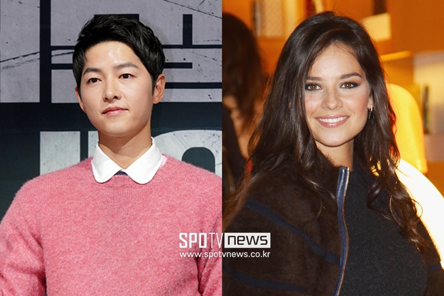 ▲ 송중기(왼쪽), 케이티 루이스 사운더스. 제공| JTBC,  ⓒgettyimages