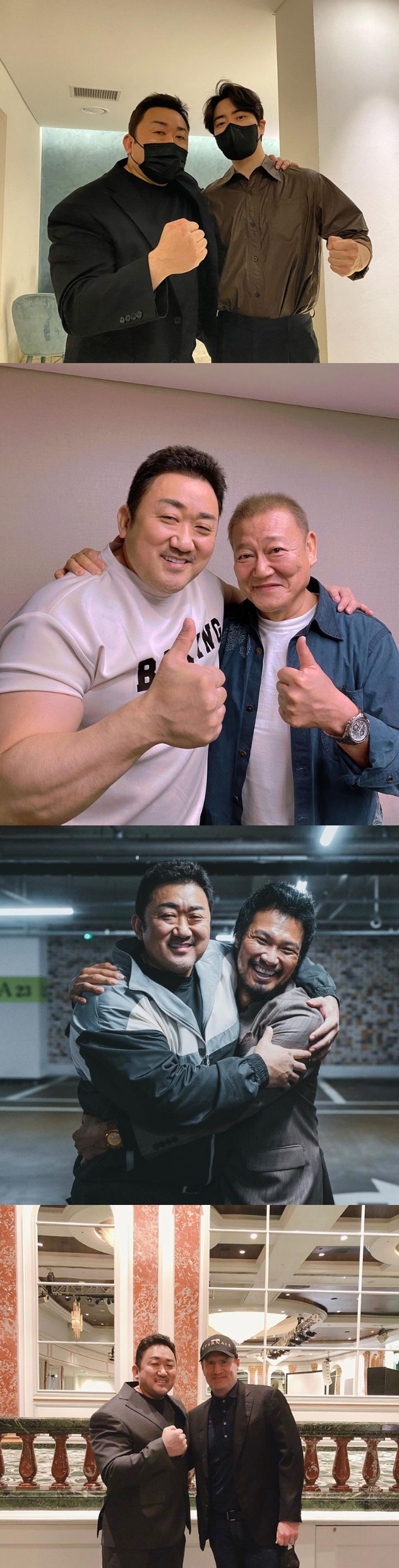 '범죄도시3' 미리보기…마동석, 주역들과 인증샷으로 기대감↑