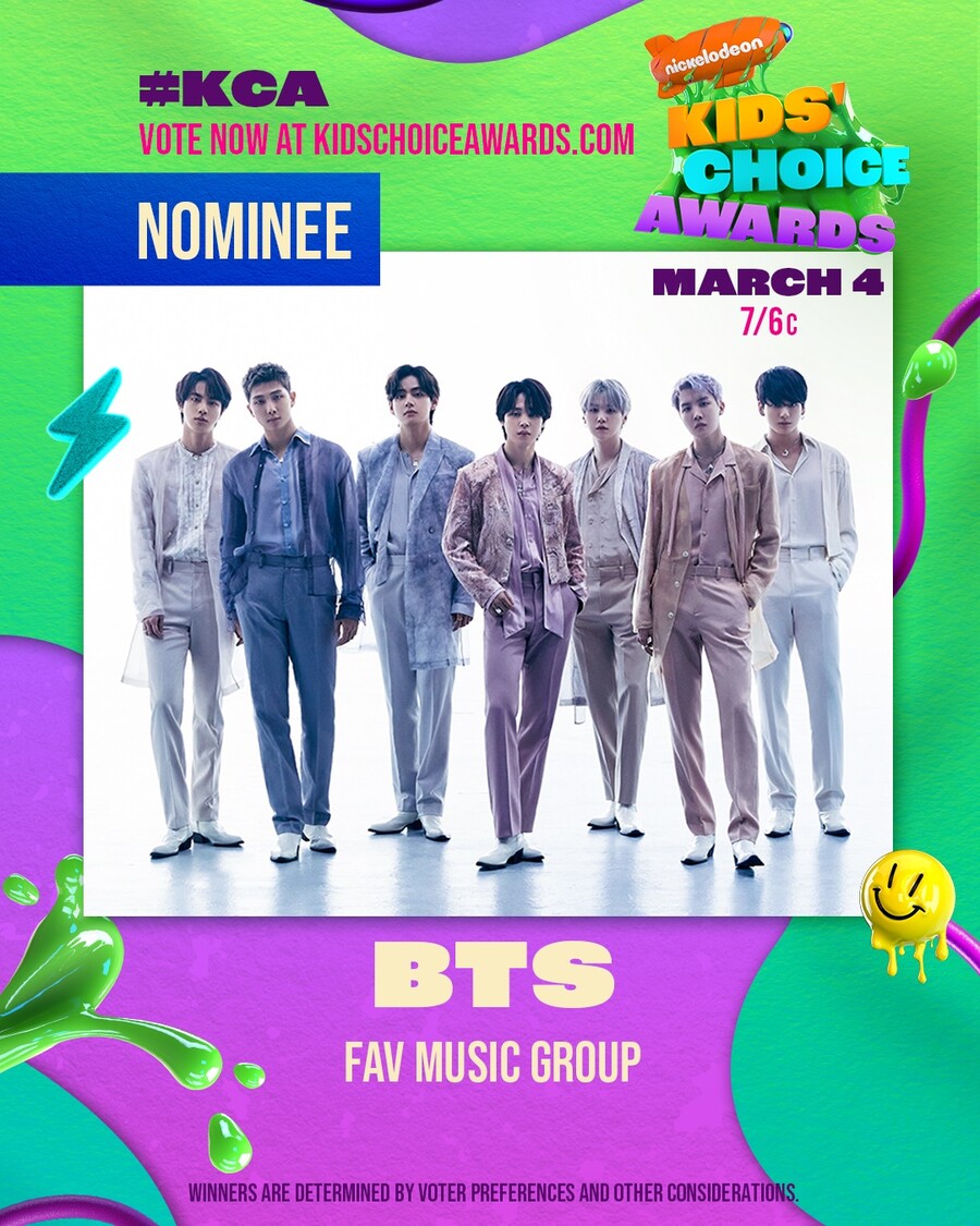 ▲ 방탄소년단. 제공| Nickelodeon Kids Choice Awards 2023