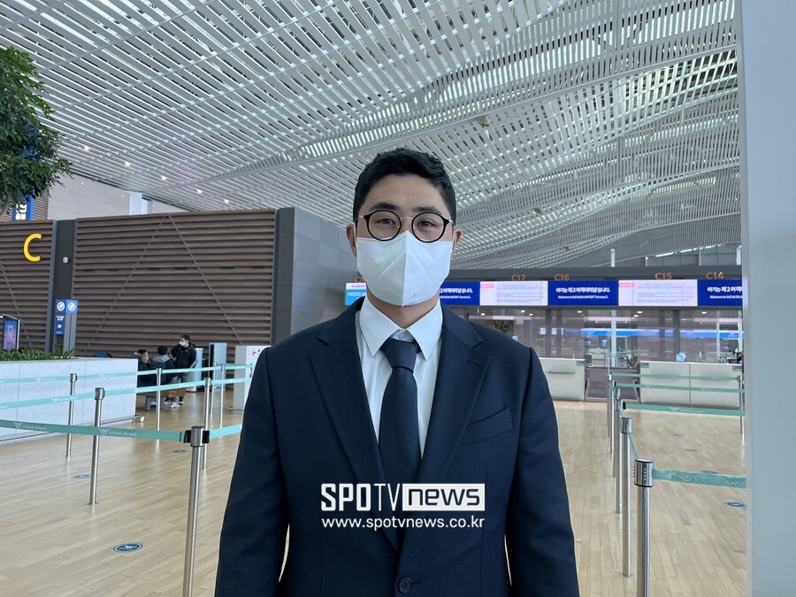 ▲ 29일 출국하는 한화 채은성. ⓒ고유라 기자